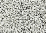 6/0 Toho Japanese Seed Beads - White Lined Crystal Transparent #981