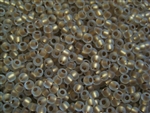 6/0 Toho Japanese Seed Beads - Bronze Lined Crystal Matte #989F