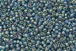 6/0 Toho Japanese Seed Beads - Aqua Bronze Lined Rainbow #995