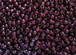 6/0 Toho Japanese Seed Beads - Black Diamond Magenta Lined #1076