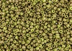 6/0 Toho Japanese Seed Beads - Avocado Cranberry Marbled Opaque #1209