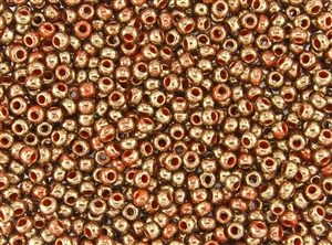 6/0 Toho Japanese Seed Beads - Hyacinth 24K Gilded Marbled Opaque #1707