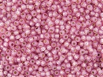 6/0 Toho Japanese Seed Beads - PermaFinish Dark Pink Opal Silver Lined #PF2106