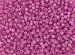6/0 Toho Japanese Seed Beads - PermaFinish Hot Pink Opal Silver Lined #PF2107