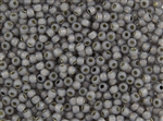 6/0 Toho Japanese Seed Beads - PermaFinish Black Diamond Opal Silver Lined #PF2115