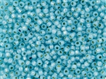 6/0 Toho Japanese Seed Beads - PermaFinish Aqua Opal Silver Lined #PF2117