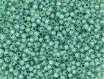 6/0 Toho Japanese Seed Beads - PermaFinish Dark Mint Opal Silver Lined #PF2119