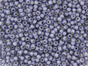 6/0 Toho Japanese Seed Beads - PermaFinish Lilac Opal Silver Lined #PF2124
