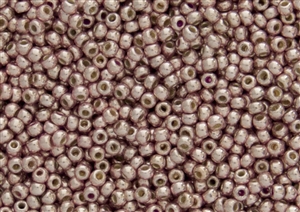 6/0 Toho Japanese Seed Beads - PermaFinish Subtle Pink Metallic #PF552