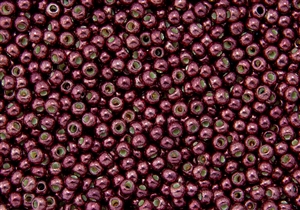 6/0 Toho Japanese Seed Beads - PermaFinish Cabernet Red Galvanized #PF564