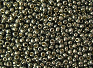 6/0 Toho Japanese Seed Beads - PermaFinish Silver Grey Metallic #PF565