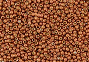 6/0 Toho Japanese Seed Beads - PermaFinish Burnt Copper Metallic Matte #PF573F