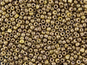 6/0 Toho Japanese Seed Beads - Hybrid Luster Gold Smoky Topaz Rose and Green #Y185