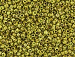 6/0 Toho Japanese Seed Beads - Hybrid Sour Green Apple Picasso #Y310