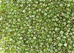 6/0 Toho Japanese Seed Beads - Hybrid Transparent Peridot Picasso #Y318