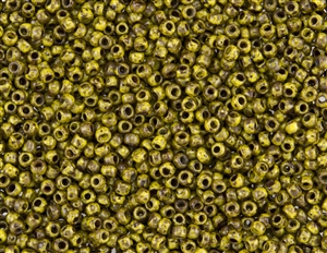 6/0 Toho Japanese Seed Beads - Hybrid Opaque Dandelion Picasso #Y319