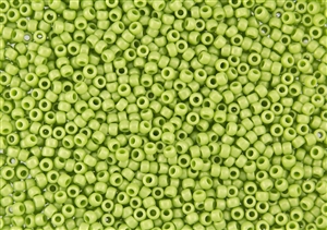 6/0 Toho Japanese Seed Beads - Hybrid Sueded Gold Opaque Sour Apple #Y622