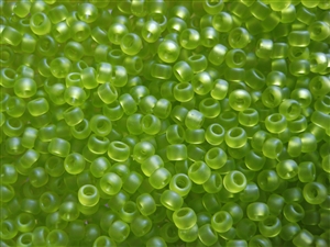 8/0 Toho Japanese Seed Beads - Lime Green Transparent Matte #4F