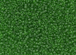 8/0 Toho Japanese Seed Beads - Transparent Grass Green #7B
