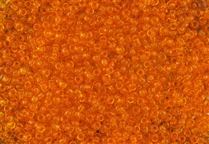 8/0 Toho Japanese Seed Beads - Transparent Hyacinth Orange #10
