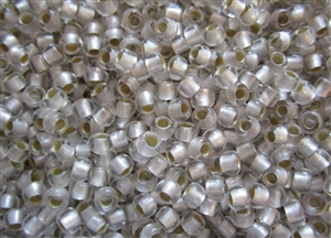 8/0 Toho Japanese Seed Beads - Crystal Silver Lined Matte #21F