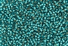 8/0 Toho Japanese Seed Beads - Green Aqua Silver Lined Matte #23BDAF