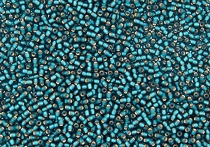 8/0 Toho Japanese Seed Beads - Blue Zircon Silver Lined Matte #27BDF