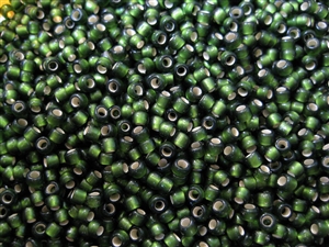 8/0 Toho Japanese Seed Beads - Olivine Silver Lined Matte #37F
