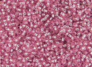 8/0 Toho Japanese Seed Beads - Pink Silver Lined #38