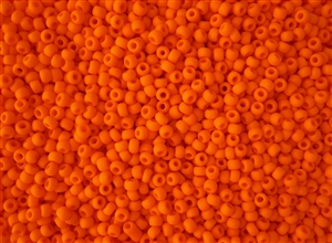 8/0 Toho Japanese Seed Beads - Blaze Orange Matte Opaque #42DF
