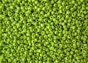 8/0 Toho Japanese Seed Beads - Lime Green Opaque #44