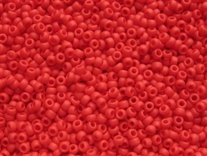 8/0 Toho Japanese Seed Beads - Red Opaque Matte #45AF