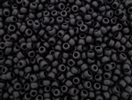 8/0 Toho Japanese Seed Beads - Jet Black Matte #49F