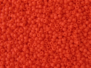 8/0 Toho Japanese Seed Beads - Orange Opaque Frosted / Matte #50F