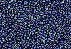 8/0 Toho Japanese Seed Beads - Navy Blue Iris Metallic #82