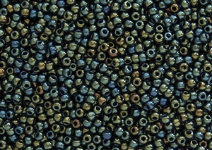 8/0 Toho Japanese Seed Beads - Green Iris Metallic #84