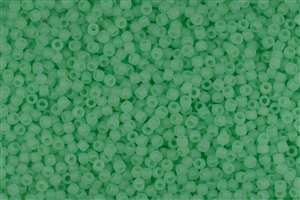 8/0 Toho Japanese Seed Beads - Green Ceylon Pearl Matte #144F