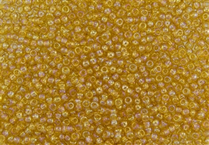 8/0 Toho Japanese Seed Beads - Lt Topaz Transparent Rainbow #162