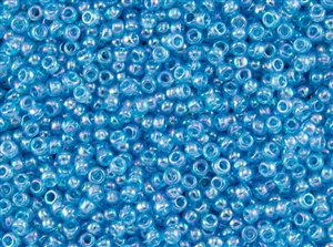 8/0 Toho Japanese Seed Beads - Aqua Transparent Rainbow #163