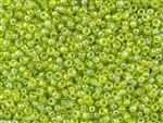 8/0 Toho Japanese Seed Beads - Lime Green Transparent Rainbow #164