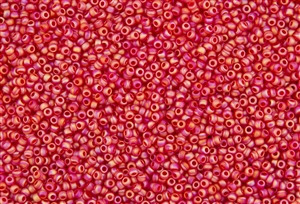 8/0 Toho Japanese Seed Beads - Ruby Hyacinth Transparent Rainbow Matte #165F