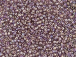 8/0 Toho Japanese Seed Beads - Transparent Light Amethyst Rainbow #166