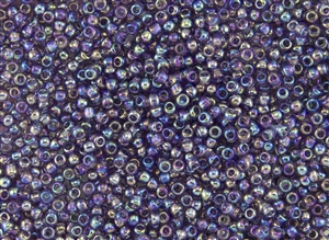 8/0 Toho Japanese Seed Beads - Light Purple Transparent Rainbow #166D