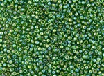 8/0 Toho Japanese Seed Beads - Grass Green Transparent Rainbow #167B