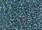 8/0 Toho Japanese Seed Beads - Blue Zircon Transparent Rainbow #167BD