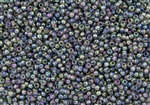 8/0 Toho Japanese Seed Beads - Dark Grey Black Diamond Transparent Rainbow #176B