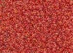 8/0 Toho Japanese Seed Beads - Poppy Lined Crystal Luster #185