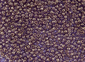 8/0 Toho Japanese Seed Beads - Lt. Amethyst Gold Luster #203