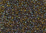 8/0 Toho Japanese Seed Beads - Black Lined Topaz Rainbow #245