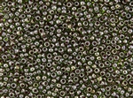 8/0 Toho Japanese Seed Beads - Oxblood Lined Transparent Green #250